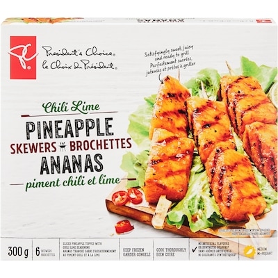 President's Choice Chili Lime Pineapple Skewers  300 g, $1.67/100g