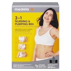 Medela 3 in 1 Nursing & Pumping Bra XL, Black  1 ea, $55.24/1ea