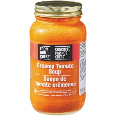 From Our Chefs Creamy Tomato Soup 700 ml, $1.29/100ml