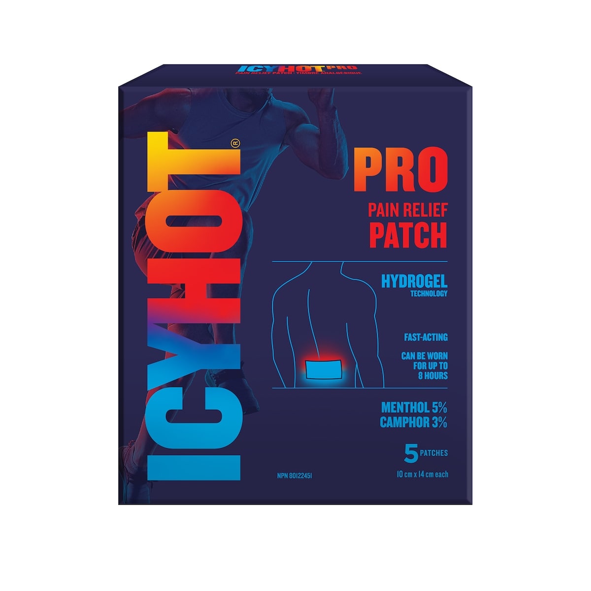 Icy Hot Pro Pain Relief Patch, Camphor 3%, Menthol 5% 5 ea, $3.20/1ea