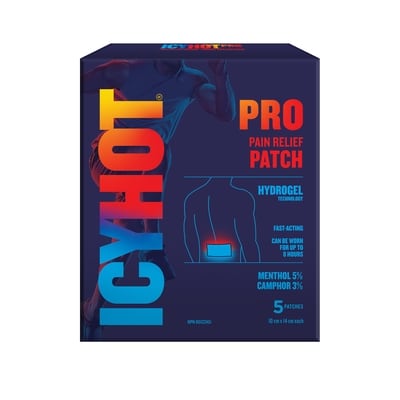 Icy Hot Pro Pain Relief Patch, Camphor 3%, Menthol 5% 5 ea, $3.20/1ea