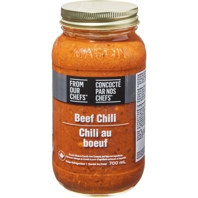 Concocté par nos chefs Chili au bœuf 700 ml, 1,29 $/100ml