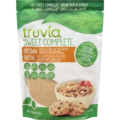 Truvia Sweet complete édulcorant sans calories à base de feuilles de stévia et d'érythritol brun avec soupçon de mélasse 397 g, 3,02 $/100g