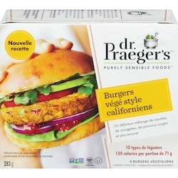 Dr. Praeger Burgers végétariens à la californienne 283 g, 3,18 $/100g