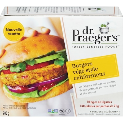 Dr. Praeger Burgers végétariens à la californienne 283 g, 3,18 $/100g