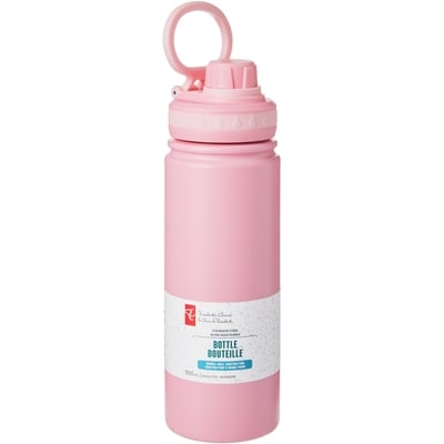 President's Choice Stainless Steel Bottle - Pink 1 ea, $16.00/1ea