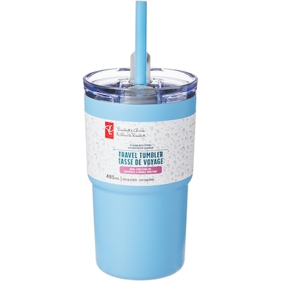 President's Choice Stainless Steel Travel Tumbler - Blue 1 ea, $16.00/1ea