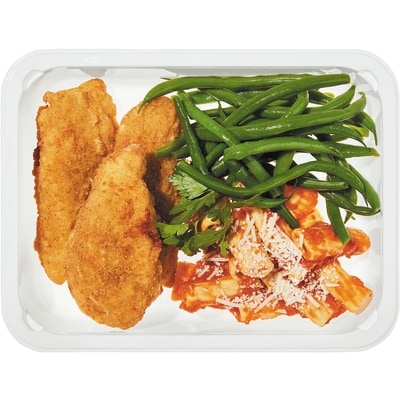 null Lanières de poulet originales avec rigatoni et haricots verts 378 g, 2,12 $/100g