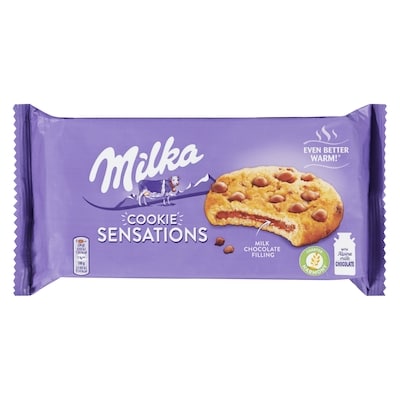 Milka Chocolate Chip Cookies With Chocolat Filling Cookie Sensations 156 g, $3.71/100g