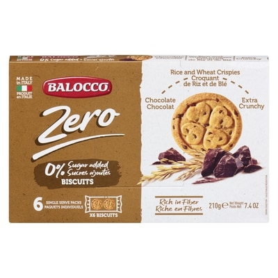 Balocco Zero Shortbread Biscuits With Chocolate Chips With No Added Sugars With Sweeteners 210 g, $2.14/100g