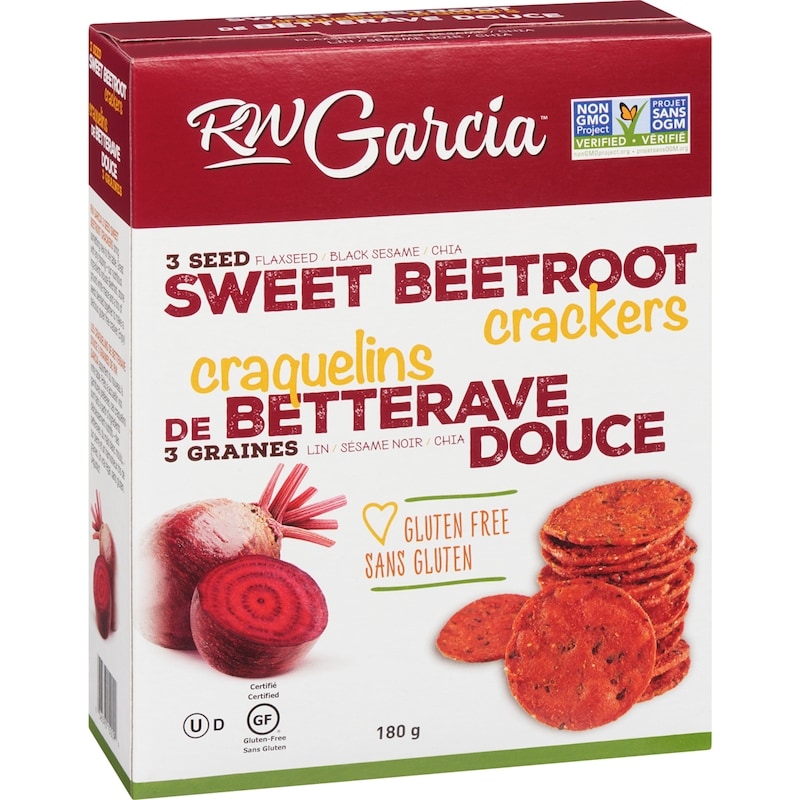 Sweet Beetroot Crackers 3 Seed Flaxseed Black Sesame Chia