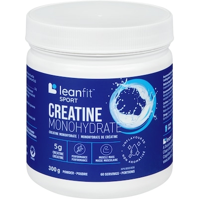 Leanfit Creatine Monohydrate - Unflavoured 300 g, $12.33/100g