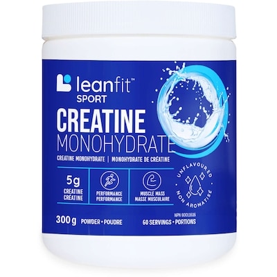 LeanFit Monohydrate de creatine 300 g, 12,33 $/100g