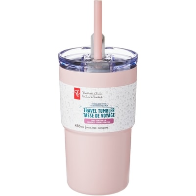 President's Choice Stainless Steel Travel Tumbler - Pink 1 ea, $16.00/1ea