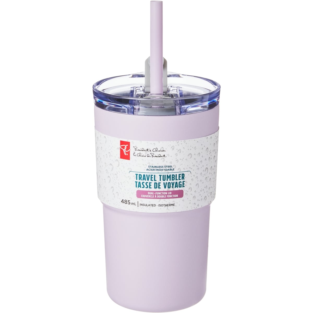 President's Choice Stainless Steel Travel Tumbler - Purple 1 ea, $16.00/1ea