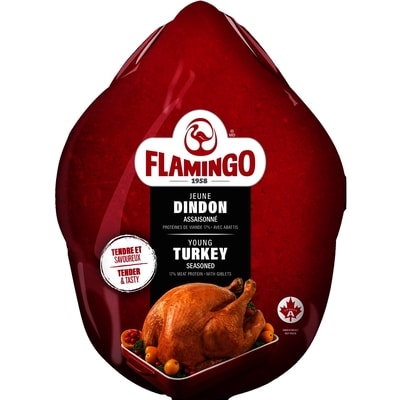 Flamingo Young Turkey Frozen, Seasoned 5-7 KG $3.17/1kg $1.44/1lb
