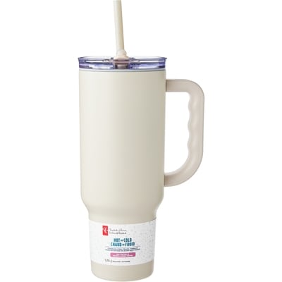 President's Choice Hot or Cold Stainless Steel Travel Tumbler - Almond 1 ea, $20.00/1ea