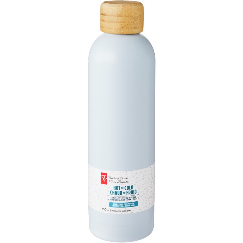 Bouteille d'eau isothere en acier inoxydable avec autocollants, paille
