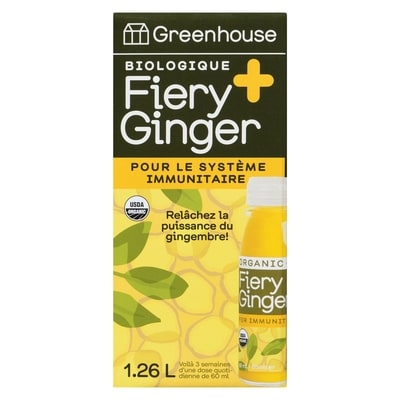 Greenhouse Boîte de shots biologiques Fiery Ginger au gingembre, 21 portions 1260 ml, 2,38 $/100ml