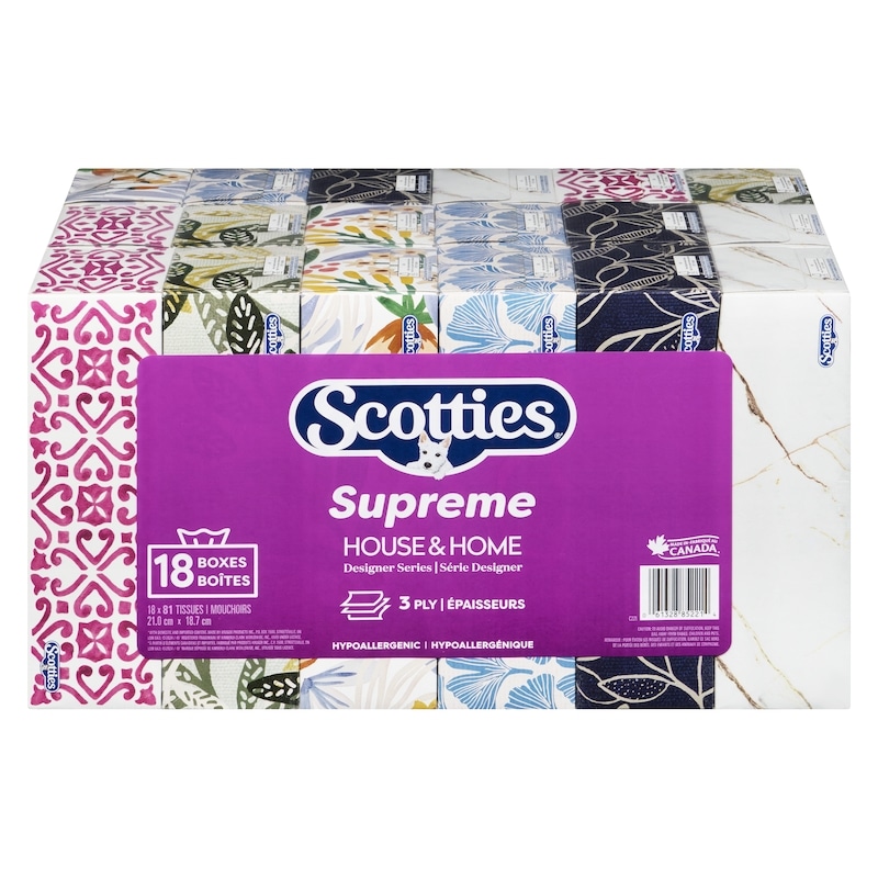 Scotties Supreme White Tissues Ply 18 ea Atlantic Superstore