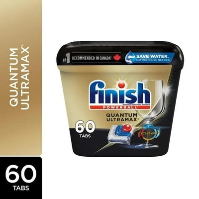 Finish Quantum UltraMAX Lessive automatique pour lave-vaisselle, fraîche 60 ea, 0,45 $/1ch