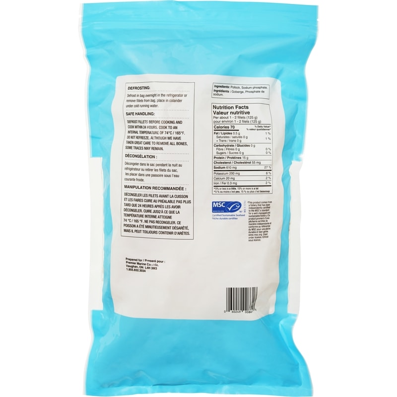 Skinless Boneless Pollock Fillets