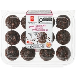 President's Choice Double Chocolate Mini Muffins 336 g, $1.49/100g