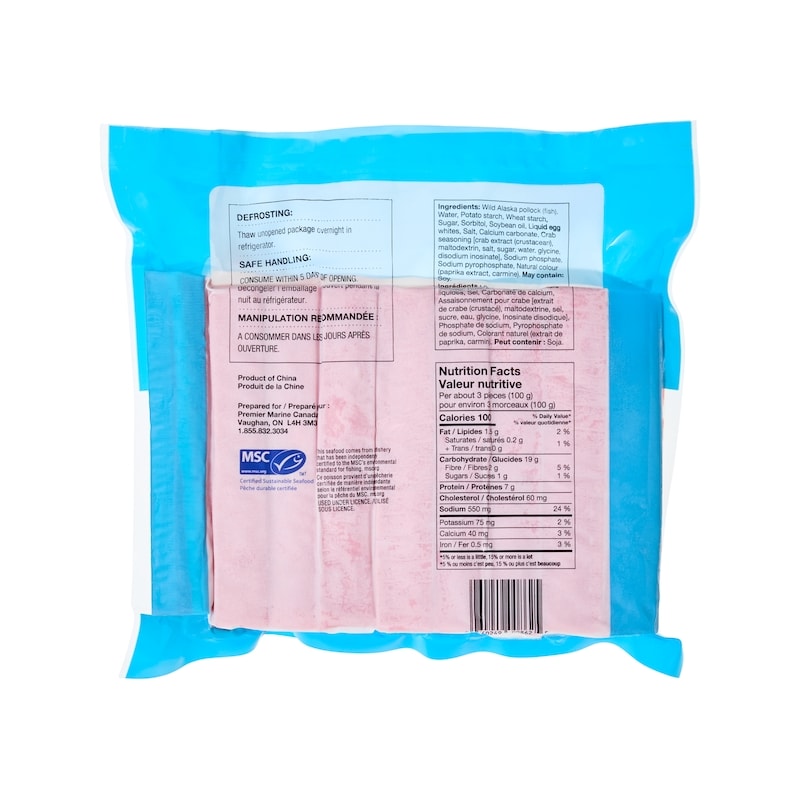 Leg-Style Imitation Crab Wild Alaska Pollock