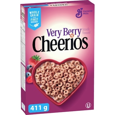 General Mills Very Berry Breakfast Cereal, Whole Grains 411 g, $1.41/100g