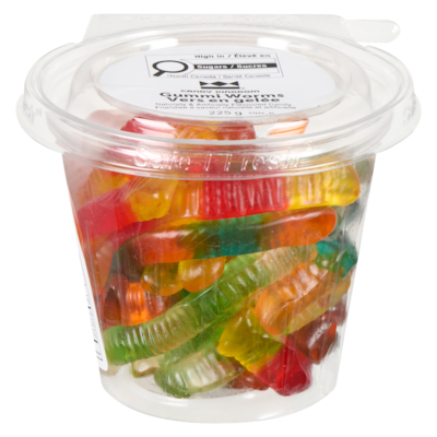 Johnvince Foods Friandise à saveur naturelle et artificielle vers en gelée 225 g, 1,33 $/100g