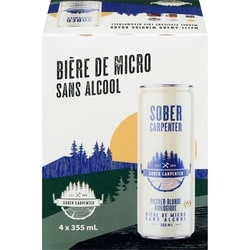 Sober Carpenter Bière de micro sans alcool pilsner blonde biologique 4x355.0 ml, 0,56 $/100ml
