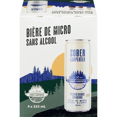 Sober Carpenter Bière de micro sans alcool pilsner blonde biologique 4x355.0 ml, 0,63 $/100ml