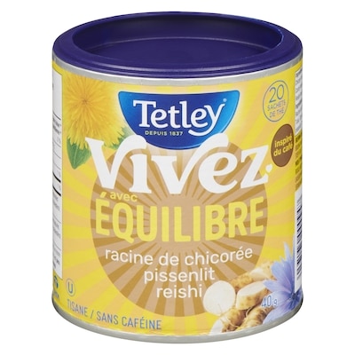 Tetley Tisane vivez avec équilibre racine de chicorée pissenlit reishi 20 ea, 0,25 $/1ch