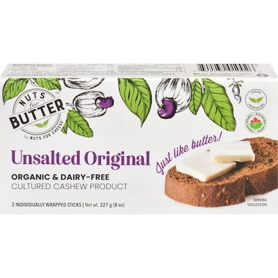 Nuts for Cheese Nuts For Butter Cultured Cashew Product Unsalted Original 227 g, $4.40/100g