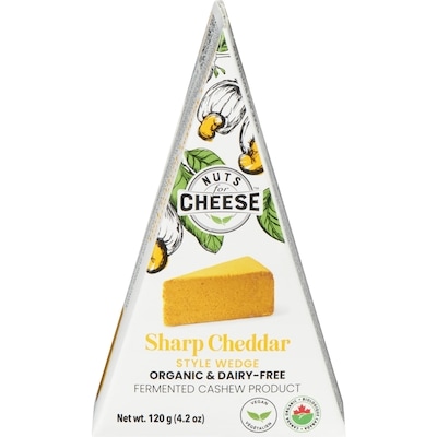 Nuts for Cheese Sharp Cheddar Style Wedge 120 g, $9.99/100g