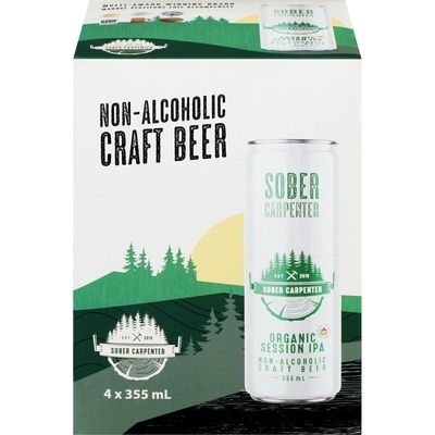Sober Carpenter Non-Alcoholic Craft Beer Organic Session Ipa 4x355.0 ml, $0.63/100ml