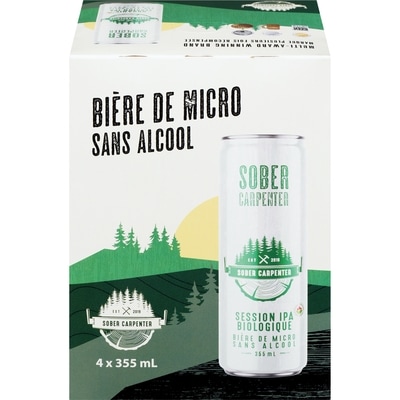 Sober Carpenter Bière artisanale sans alcool Organic Session Ipa 4x355.0 ml, 0,63 $/100ml