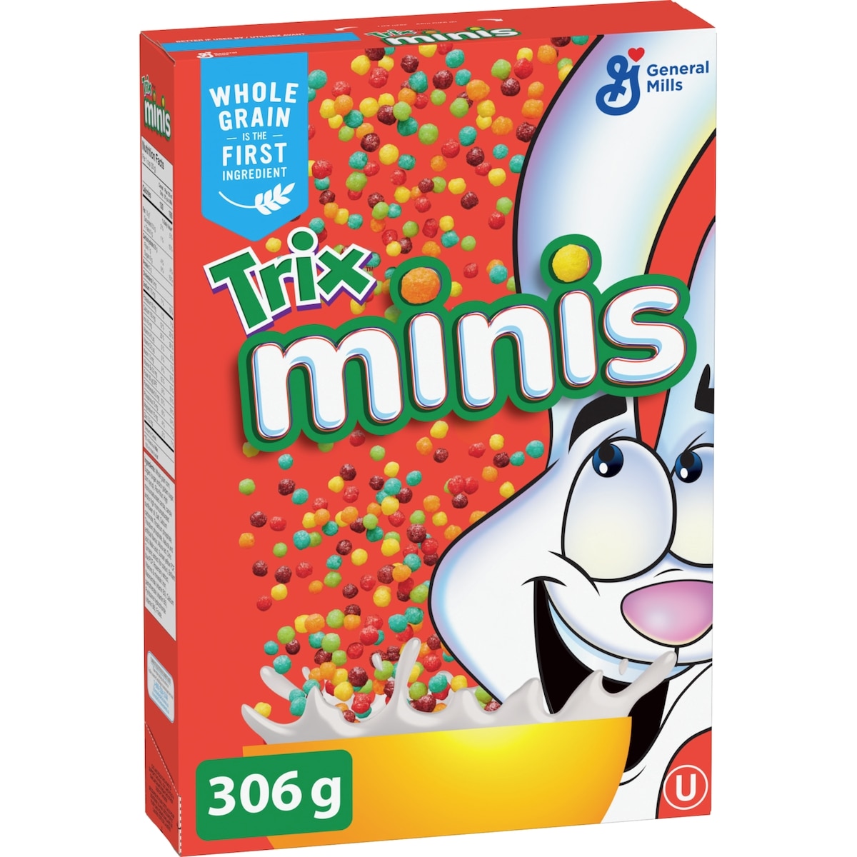 General Mills Trix Minis Breakfast Cereal, Whole Grains 306 g, $1.30/100g