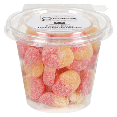 Johnvince Foods Friandise à saveur naturelle et artificielle tranches de pêches 225 g, 1,33 $/100g