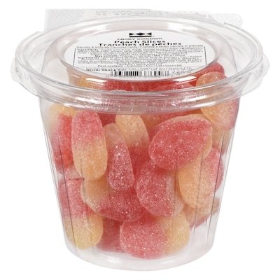 Johnvince Foods Friandise à saveur naturelle et artificielle tranches de pêches 225 g, 1,33 $/100g