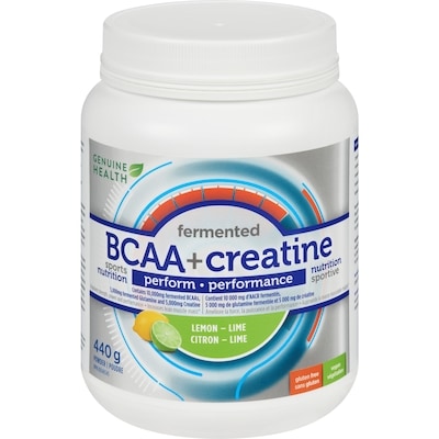 Genuine Health Fermented Bcaa + Creatine Powder Lemon - Lime 440 g, $11.36/100g
