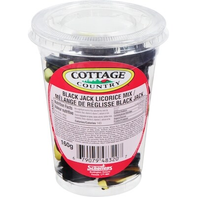 Cottage Country Friandises mélange de réglisse black jack 160 g, 2,34 $/100g