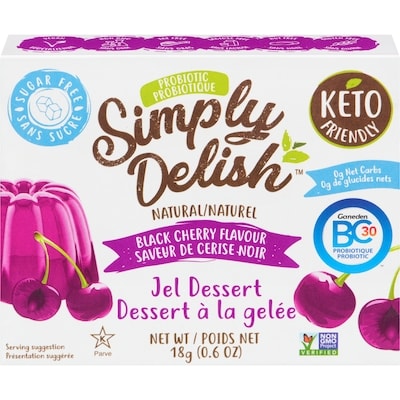 Simply Delish Dessert à la gelée saveur de cerise noir 48 g, 7,29 $/100g