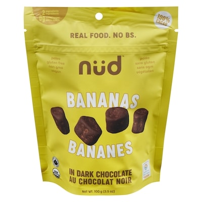 nud Bananas In Dark Chocolate 100 g, $7.49/100g