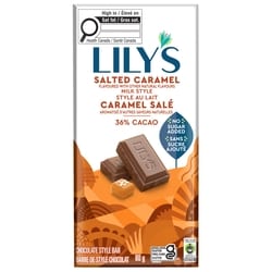 Lily’s Sweet’s Barre De Chocolat Au Lait Au Caramel Salé Lily’S 80 g, 6,86 $/100g