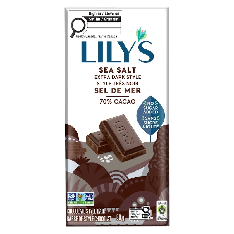 Chocolate Style Bar Sea Salt Extra Dark Chocolate Style
