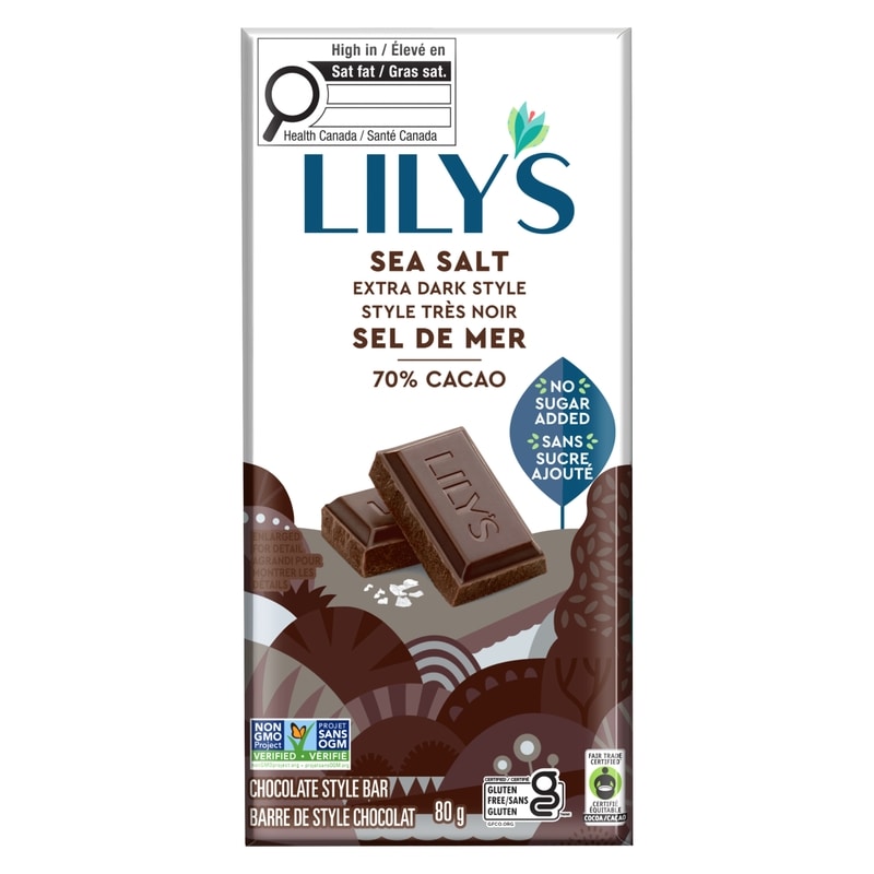 Chocolate Style Bar Sea Salt Extra Dark Chocolate Style