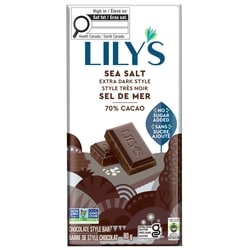 Lily’s Sweet’s Barre De Chocolat Extra Noir Au Sel De Mer Lily’S 80 g, 6,86 $/100g