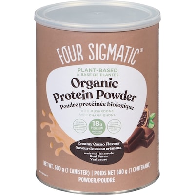 Four Sigmatic À base de plantes poudre protéinée biologique saveur de cacao crémeux 600 g, 9,83 $/100g