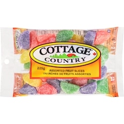 Cottage Country Assorted Fruit Slices 225 g, $1.55/100g
